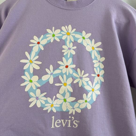 Levi's Light Purple Graphic Salinas Crewneck Sweatshirt Size XS - Picture 2 of 6
